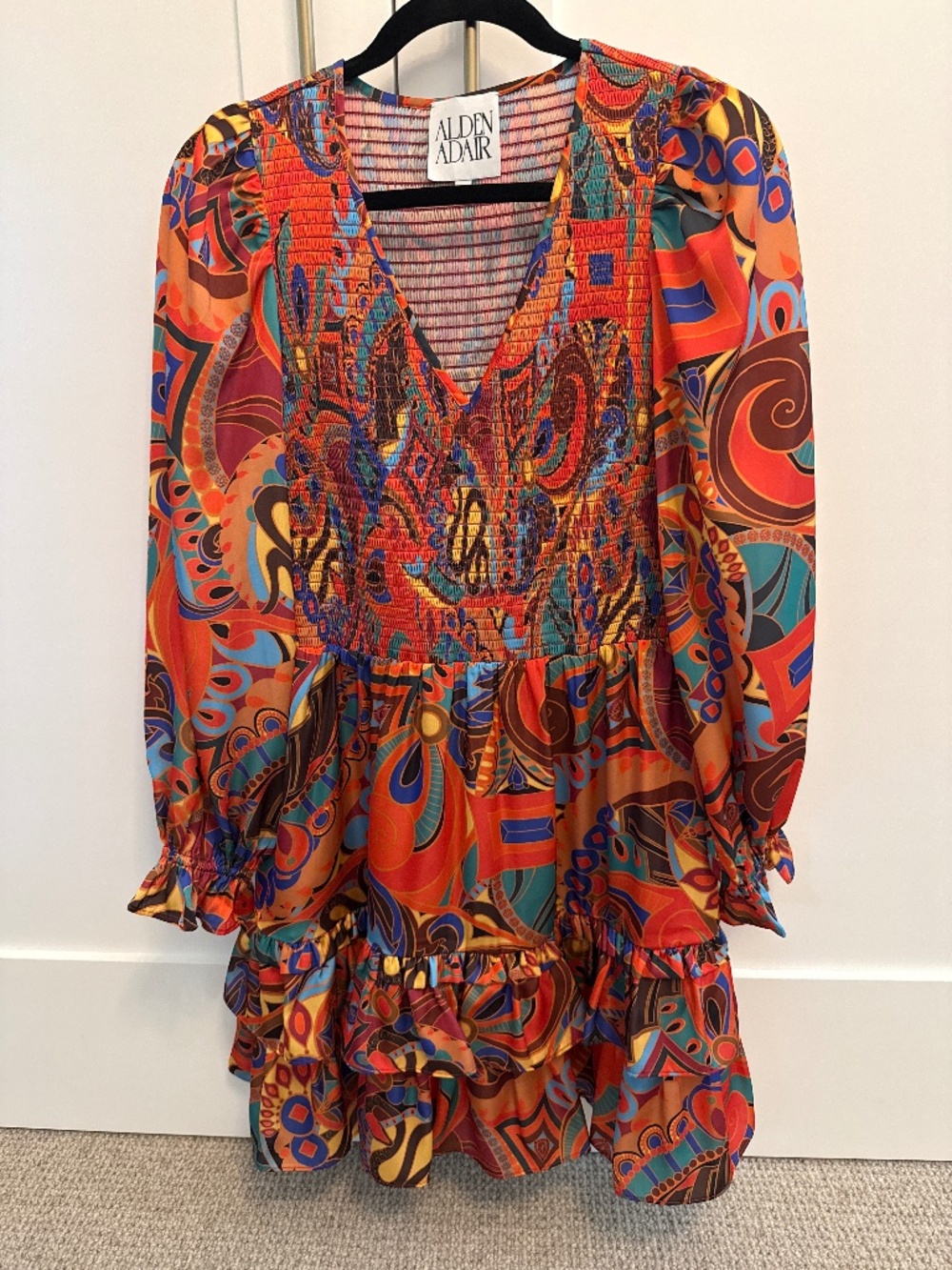 Multicolored mini ruched Dress